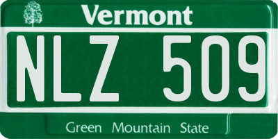 VT license plate NLZ509