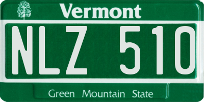 VT license plate NLZ510