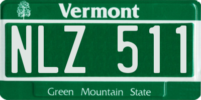 VT license plate NLZ511