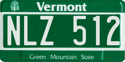 VT license plate NLZ512
