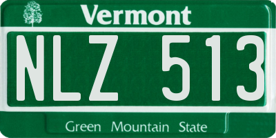 VT license plate NLZ513