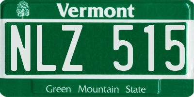 VT license plate NLZ515