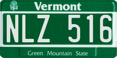 VT license plate NLZ516