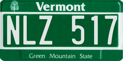 VT license plate NLZ517