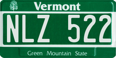 VT license plate NLZ522