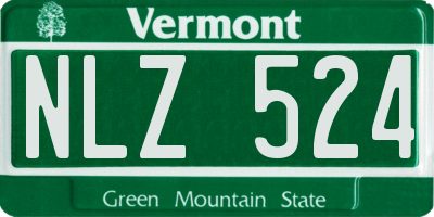 VT license plate NLZ524
