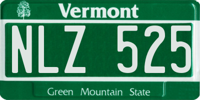 VT license plate NLZ525
