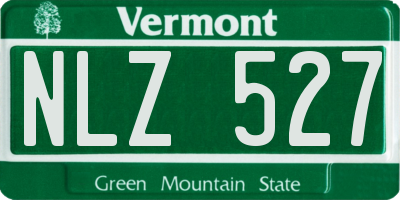 VT license plate NLZ527