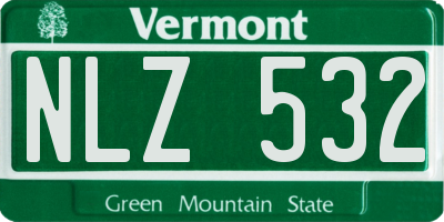 VT license plate NLZ532