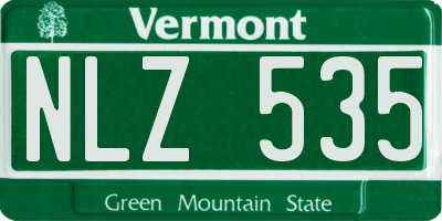 VT license plate NLZ535