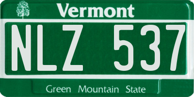 VT license plate NLZ537