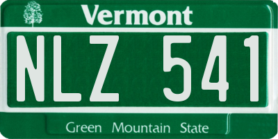 VT license plate NLZ541