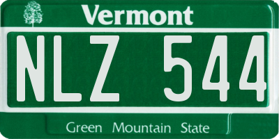 VT license plate NLZ544