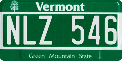 VT license plate NLZ546