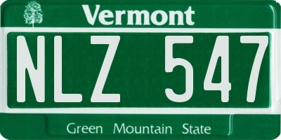 VT license plate NLZ547