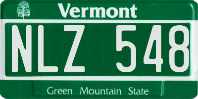 VT license plate NLZ548