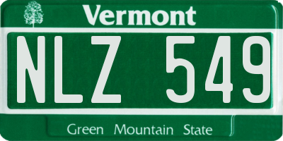 VT license plate NLZ549