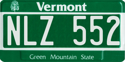 VT license plate NLZ552