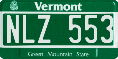 VT license plate NLZ553