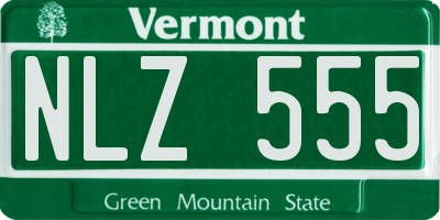 VT license plate NLZ555