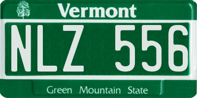 VT license plate NLZ556
