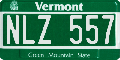 VT license plate NLZ557