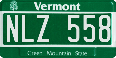 VT license plate NLZ558