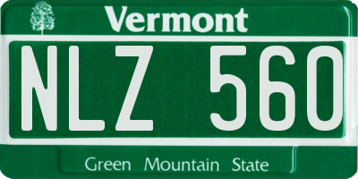 VT license plate NLZ560