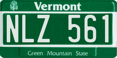 VT license plate NLZ561