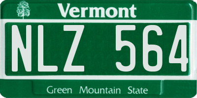 VT license plate NLZ564