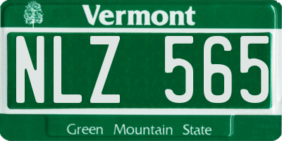 VT license plate NLZ565