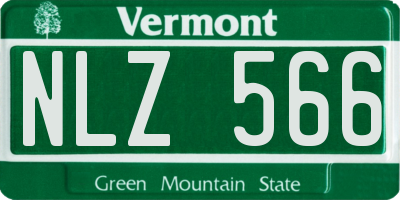 VT license plate NLZ566