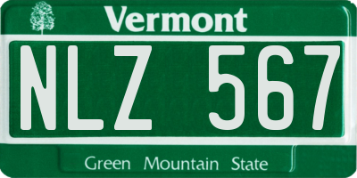 VT license plate NLZ567
