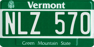 VT license plate NLZ570