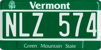 VT license plate NLZ574