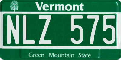 VT license plate NLZ575