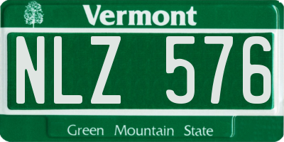 VT license plate NLZ576