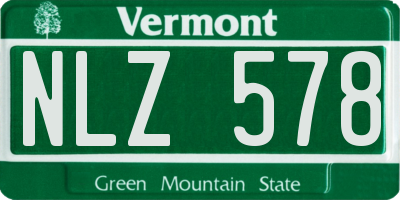 VT license plate NLZ578