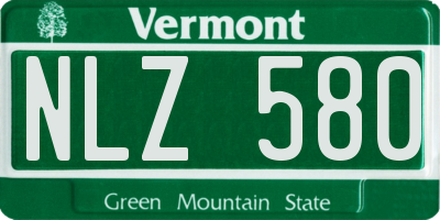 VT license plate NLZ580