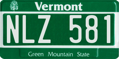 VT license plate NLZ581