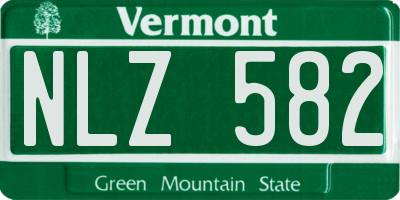 VT license plate NLZ582