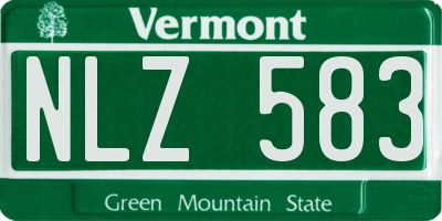 VT license plate NLZ583