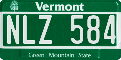 VT license plate NLZ584