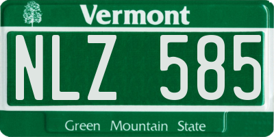 VT license plate NLZ585