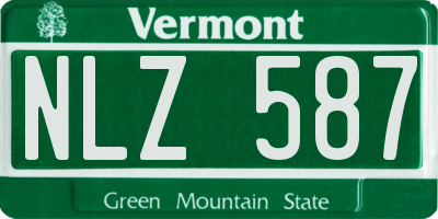 VT license plate NLZ587