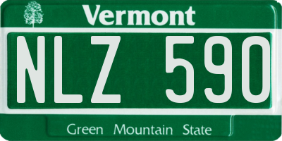 VT license plate NLZ590