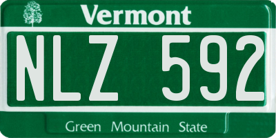 VT license plate NLZ592