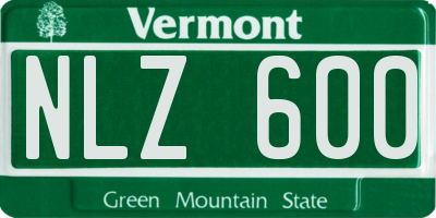 VT license plate NLZ600