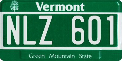 VT license plate NLZ601