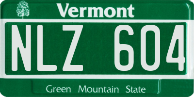 VT license plate NLZ604